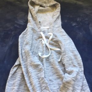 Gray and White Hoodie